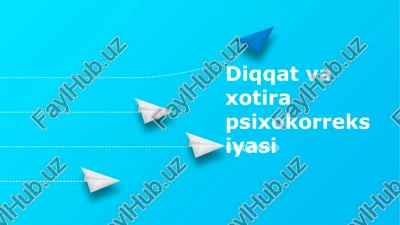 diqqat va xotira psixokorreksiyasi — PPTX