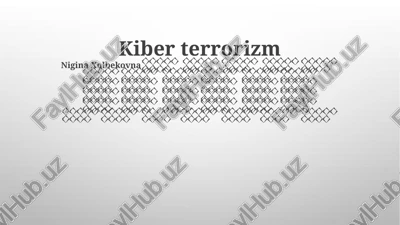 kiber terrorizm — PPTX
