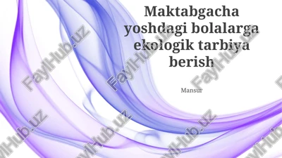 ekologik tarbiya — PPTX