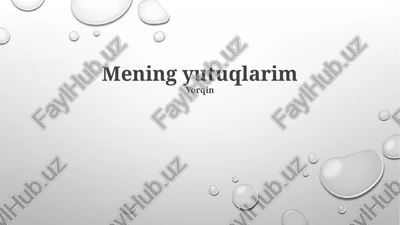 mening yutuqlarim — PPTX