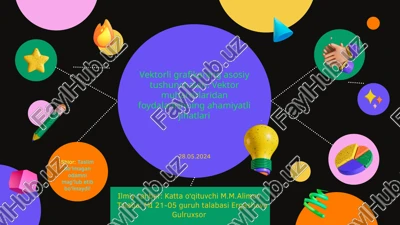 vektorli grafikaning asosiy tushunchalari. vektor muharrirlaridan foydalanishning ahamiyatli jihatlari — PPTX