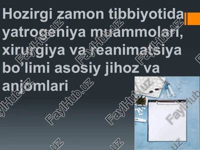 yatrogeniya muammolari — PPTX