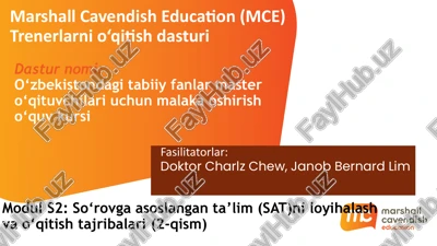o‘zbekistondagi tabiiy fanlar master o‘qituvchilari uchun malaka oshirish o‘quv kursi — PPTX
