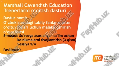 o‘zbekistondagi tabiiy fanlar master o‘qituvchilari uchun malaka oshirish o‘quv kursi — PPTX