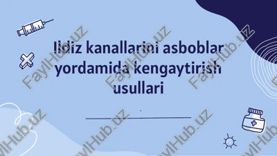 ildiz kanallarini kengaytirish usullari — PPTX