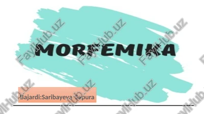 morfemika — PPTX