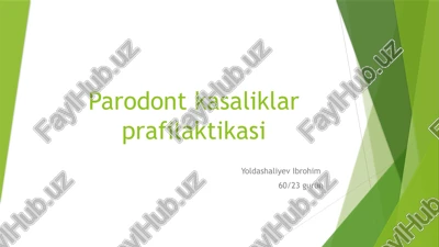 parodontkasaliklarprafilaktikasi — PPTX