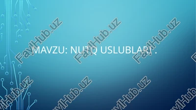 nutq uslublari — PPTX