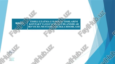 tishli uzatma g‘ildirak tishlarini kontakt va eguvchi kuchlanishlar bo‘yicha mustahkamlikka hisoblash — PPTX
