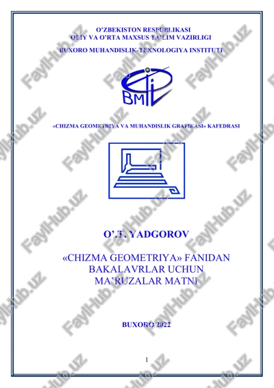 chizma geometriya va muhandislik grafikasi — DOCX