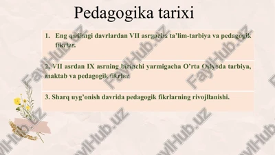 pedagogikatarixi — PPTX