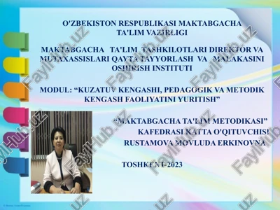 "maktabgacha ta'lim metodikasi" — PPTX
