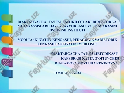 maktabgacha ta'lim metodikasi — PPTX