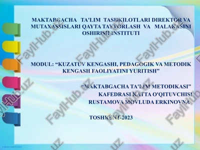 maktabgacha ta'lim metodikasi — PPTX