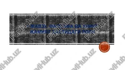 falsafa va uning jamiyat hayotidagi roli — PPTX