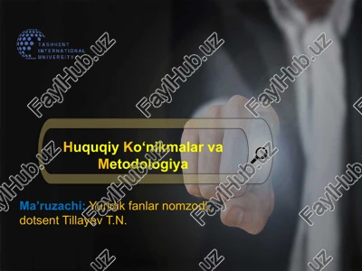 huquqiy ko‘nikmalar va metodologiya — PPTX