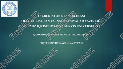 iqtisodiyot nazariyasi — PPTX