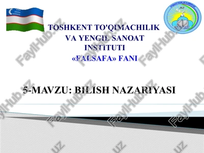 bilish nazariyasi — PPTX