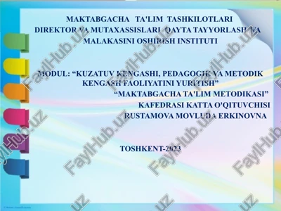 maktabgacha ta'lim metodikasi — PPTX