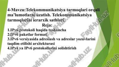 telekommunikatsiyatarmoqlari — PPTX
