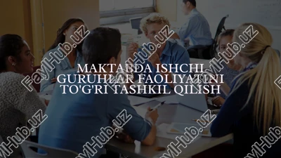 maktabda ishchi guruhlar faoliyatini to'g'ri tashkil qilish — PPTX