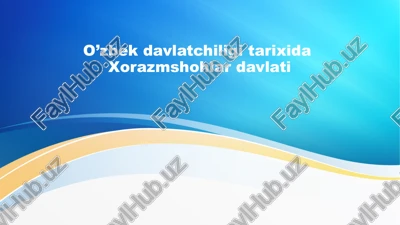 xorazmshohlar davlati — PPTX
