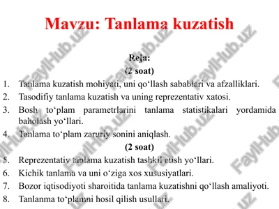 tanlamakuzatish — PPTX