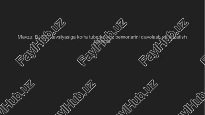 tuberkulyoz bemorlarini davolash va kuzatish sxemasi — PPTX