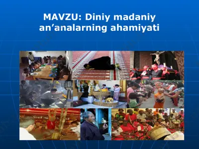 diniy madaniy an’analarning ahamiyati — PPTX