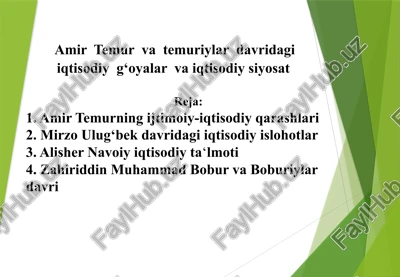 amir temur va temuriylar davri — PPTX