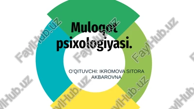muloqot psixologiyasi — PPTX