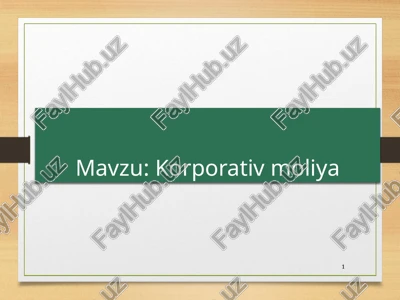 korporativmoliya — PPTX