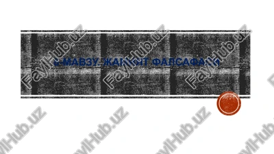 jamiyat falsafasi — PPTX