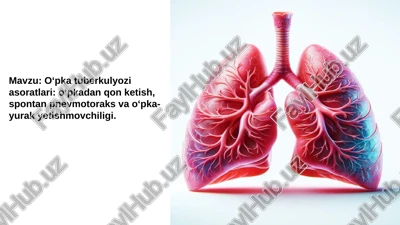oʻpka tuberkulyozi asoratlari — PPTX