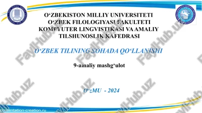 o‘zbekiston milliy universiteti — PPTX