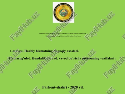 "chaqiruvga qadar boshlang’ich tayyorgarlik" — PPTX