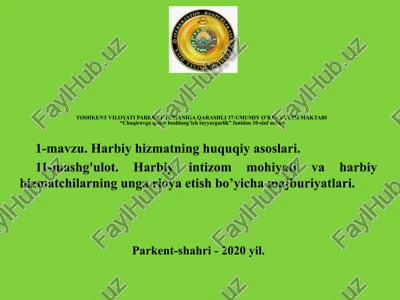 chaqiruvga qadar boshlang’ich tayyorgarlik — PPTX