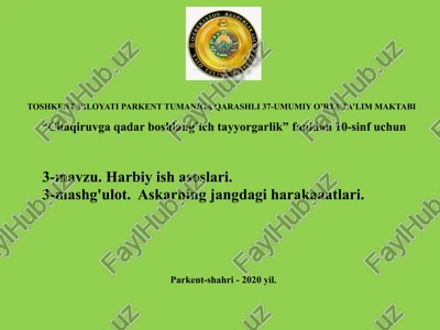 chaqiruvga qadar boshlang’ich tayyorgarlik — PPTX