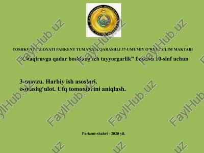 chaqiruvga qadar boshlang’ich tayyorgarlik — PPTX
