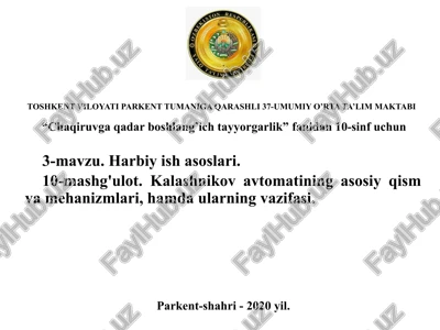 "harbiy ish asoslari" — PPTX