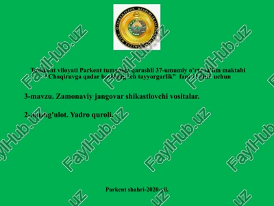 chaqiruvga qadar boshlang’ich tayyorgarlik — PPTX