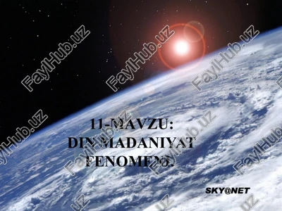 din madaniyat fenomeni — PPTX