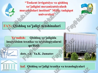 qishloq xo‘jaligi mashinalari — PPTX