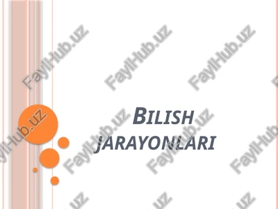 bilishjarayonlari — PPTX