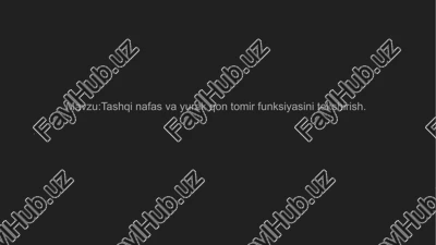 tashqi nafas va yurak qon tomir funksiyasini tekshirish — PPTX