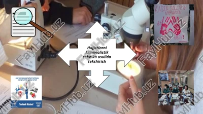 kriminalistik texnika tekshiruvining ob‘ektlari — PPTX