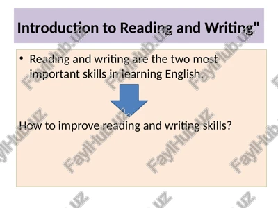 introduction to reading and writing — PPTX