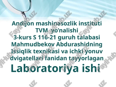 issiqlik texnikasi — PPTX
