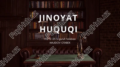 jinoyat huquqi — PPTX