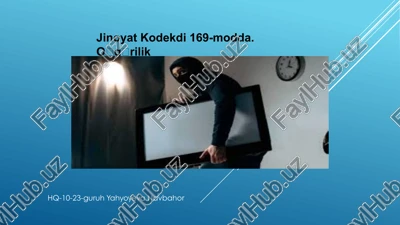 jinoyat kodeksi169-modda — PPTX